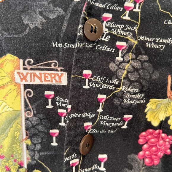 Napa Valley Wine Trail - Mens Shirt - David Carey Originals - Size Large - Picture 5 of 9